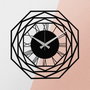 Wallity Enzoclock - S012 Reloj de Pared Decorativo de Metal Negro